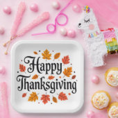 幸せな感謝祭 ペーパープレート (パーティー)