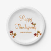 幸せな感謝祭 ペーパープレート (正面)