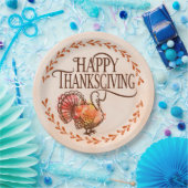 幸せな感謝祭 ペーパープレート (パーティー)