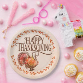 幸せな感謝祭 ペーパープレート (パーティー)