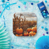 幸せな感謝祭 ペーパープレート (パーティー)