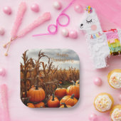 幸せな感謝祭 ペーパープレート (パーティー)