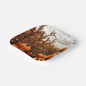 幸せな感謝祭 ペーパープレート (傾斜あり)