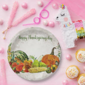 幸せな感謝祭 ペーパープレート (パーティー)