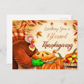 幸せな感謝祭 ポストカード (正面/裏面)
