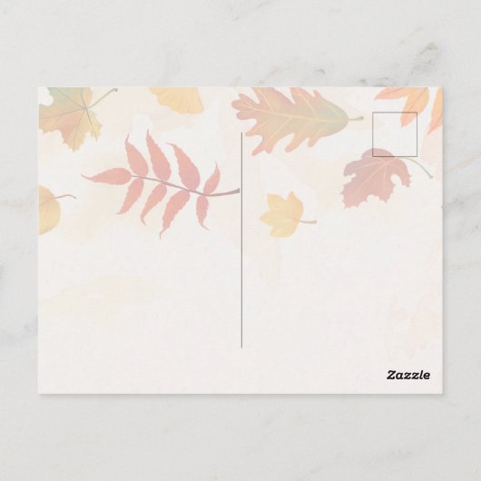 幸せな感謝祭 ポストカード (裏面)