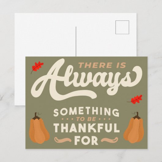 幸せな感謝祭 ポストカード (正面/裏面)