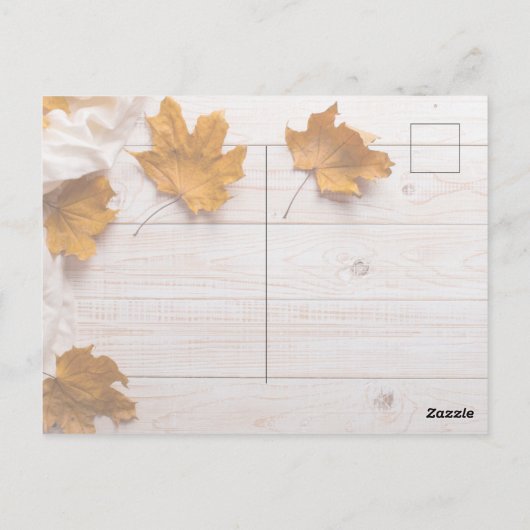 幸せな感謝祭 ポストカード (裏面)