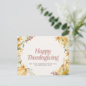 幸せな感謝祭 ポストカード (スタンド正面)