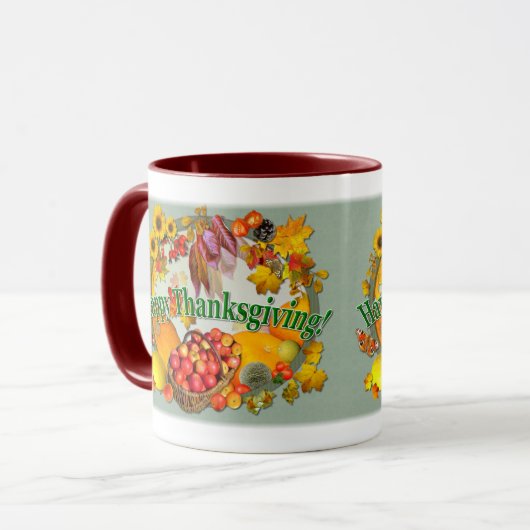 幸せな感謝祭 マグカップ (正面左)