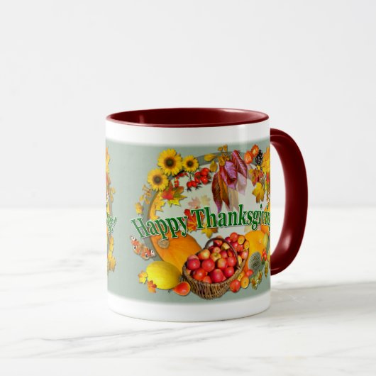 幸せな感謝祭 マグカップ (正面右)