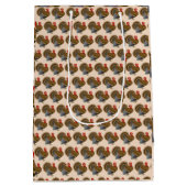 幸せな感謝祭 ミディアムペーパーバッグ (裏面)