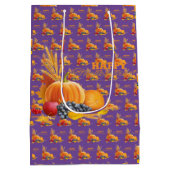 幸せな感謝祭 ミディアムペーパーバッグ (裏面)