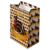 幸せな感謝祭 ミディアムペーパーバッグ (裏面アングル)