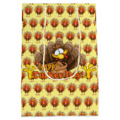 幸せな感謝祭 ミディアムペーパーバッグ (裏面)