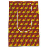 幸せな感謝祭 ミディアムペーパーバッグ (裏面)