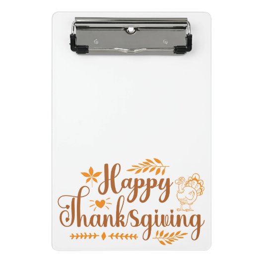 幸せな感謝祭 ミニクリップボード (正面)