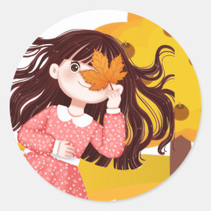 幸せな感謝祭 ラウンドシール