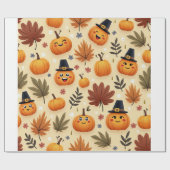 幸せな感謝祭 ラッピングペーパー (フラット)