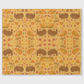 幸せな感謝祭 ラッピングペーパー (フラット)