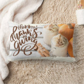 幸せな感謝祭 ランバークッション (ブランケット)