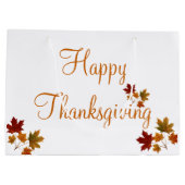 幸せな感謝祭 ラージペーパーバッグ (裏面)