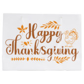 幸せな感謝祭 ラージペーパーバッグ (裏面)