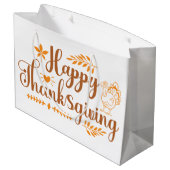 幸せな感謝祭 ラージペーパーバッグ (裏面アングル)