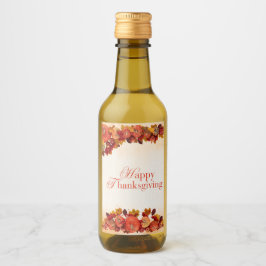 幸せな感謝祭 ワインラベル