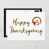 幸せな感謝祭(《写真》ぼけ味の七面鳥ライト) シーズンポストカード (正面/裏面)