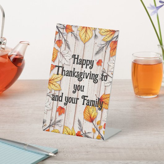 幸せな感謝祭 台座サイン