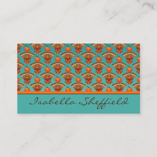 幸せな感謝祭 名刺 (正面)