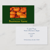 幸せな感謝祭 名刺 (正面/裏面)