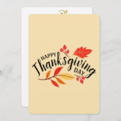 幸せな感謝祭 招待状 (正面/裏面)