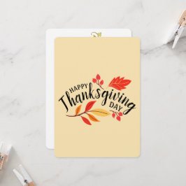 幸せな感謝祭 招待状