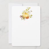 幸せな感謝祭 招待状 (裏面)