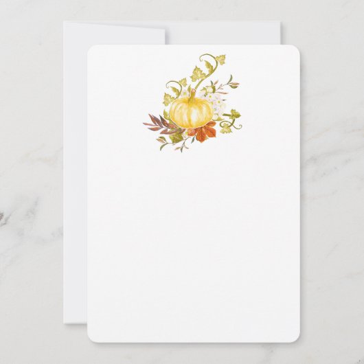 幸せな感謝祭 招待状 (裏面)