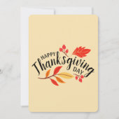 幸せな感謝祭 招待状 (正面)