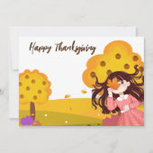 幸せな感謝祭 招待状 (正面)