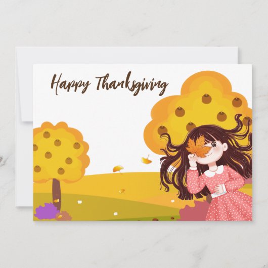 幸せな感謝祭 招待状 (正面)