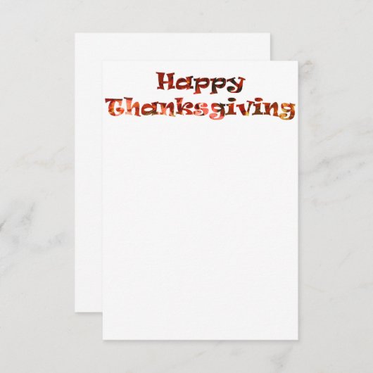 幸せな感謝祭 招待状 (正面/裏面)