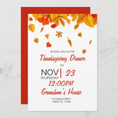 幸せな感謝祭 招待状 (正面/裏面)