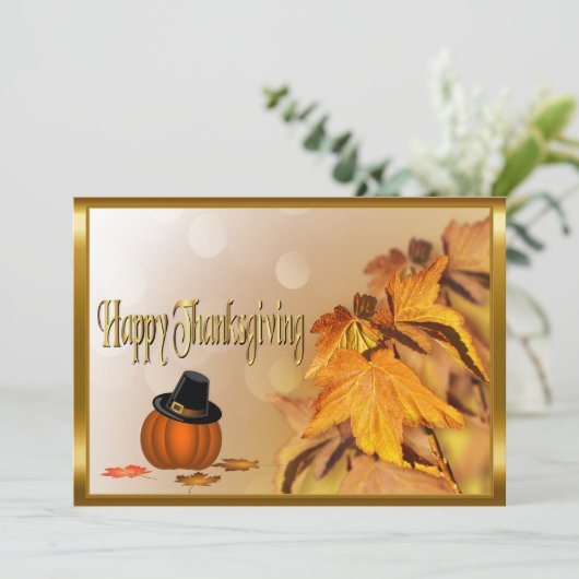 幸せな感謝祭 招待状 (スタンド正面)