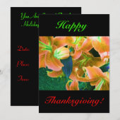 幸せな感謝祭 招待状 (正面/裏面)