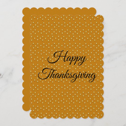 幸せな感謝祭 招待状 (正面/裏面)