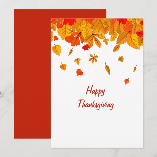 幸せな感謝祭 招待状 (正面/裏面)