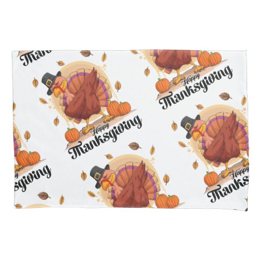 幸せな感謝祭 枕カバー (正面)