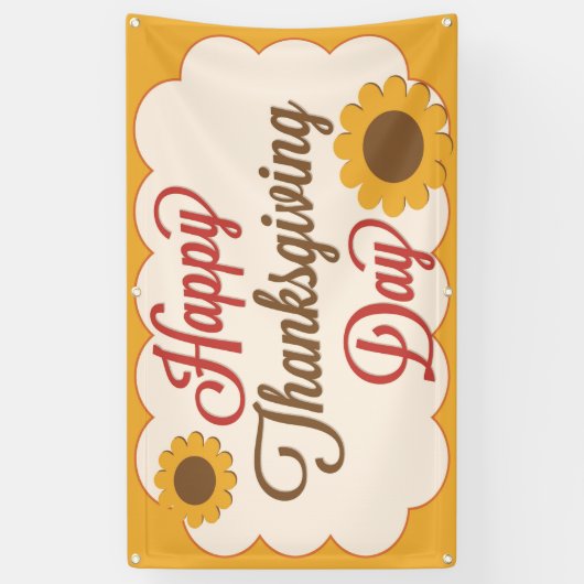 幸せな感謝祭 横断幕 (縦)