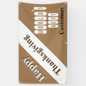 幸せな感謝祭 横断幕 (縦)