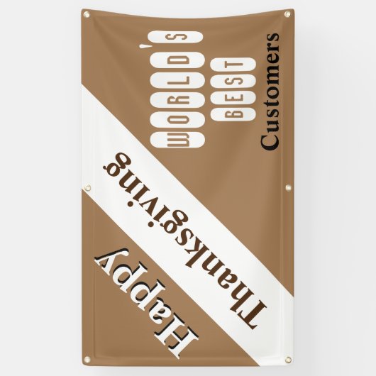 幸せな感謝祭 横断幕 (縦)